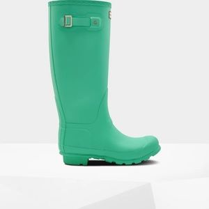 Turquoise Hunter Rain Boots- Tall